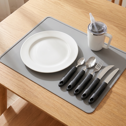 The Complete Dining Set — Cutlery, Steady Cup, Mat & Pen